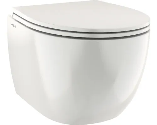 Jungborn Wand-WC Set TWO 52 Tiefspüler ohne Spülrand weiß mit WC-Sitz (Absenkaut