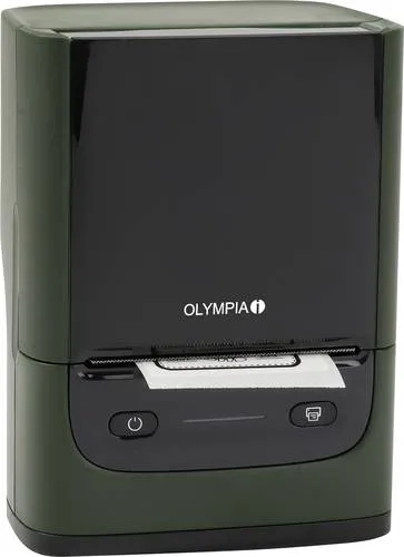 Olympia Etikettendrucker PM220 Grün - Bluetooth Etikettendrucker für Zuhause und Unterwegs, tragbar und ideal für wasserfeste Etiketten – perfekte Druckergebnisse mit 203 DPI und einfache Handhabung.