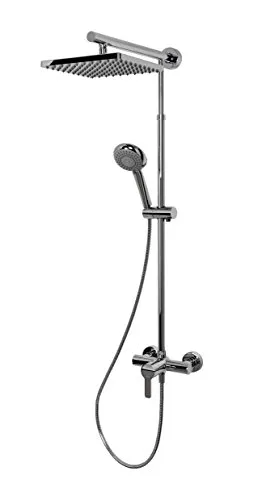 Schulte Duschsystem Regendusche mit Einhebelmischer - Einbauduschköpfe: Hochwertige Regendusche mit verchromtem Messing-Korpus, flexibler Teleskopstange und 3 Strahlarten für ein individuelles Duscherlebnis.