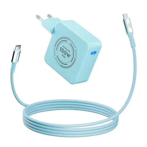 Mac Book Ladekabel, 100W USB C Netzteil GaN PD 3.0 USB-C Ladegerät für MacBook Air, MacBook Pro, iPhone 15 14, iPad, Samsung Galaxy S24 S23 Ultra, Chromebook, 2 Meter 240W Type C-C Kabel