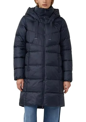 s.Oliver Steppmantel mit Stehkragen und Kapuze - Funktionsjacke im Regular Fit aus Webware, ideal für Outdoor-Aktivitäten, ausgestattet mit einer fixierten Kapuze und praktischer Innentasche.