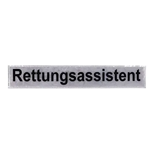 Rückenschild Rettungsassistent - 30 x 5cm - weiß