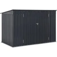 Juskys Mülltonnenbox Namur - 2 m² Aufbewahrungsbox für 3 Tonnen, wetterfest und mit schützendem Dach für optimale Lagerung