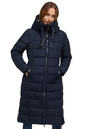 Navahoo Damen Winterjacke N036 - Stylische Funktionsjacke mit großer Kapuze - Funktionsjacken, wind- und wasserabweisend mit seitlichen Gehschlitzen, ideal für kaltes Wetter und Outdoor-Aktivitäten.