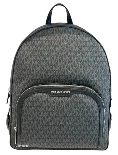 Michael Kors Jaycee Logo Backpack (Black) - Tagesrucksack mit stilvollem Logo-Design, ausgestattet mit mehreren Fächern für optimale Organisation und praktische Nutzung.