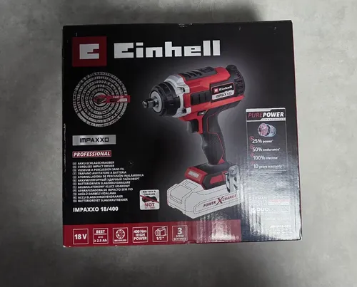 Einhell Professional Akku-Schlagschrauber IMPAXXO 18 400 - 18 V, 400 Nm, bürstenloser Motor für maximale Leistung und längere Laufzeit, ideal für Reifenwechsel und dunkle Bereiche