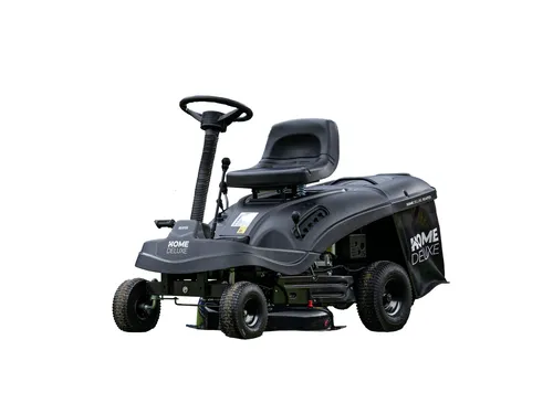 HOME DELUXE Benzinrasenmäher Rasentraktor REAPER - Schwarz - Rasenmäher für große Flächen mit 61 cm Schnittbreite und 150L Fangbox, einstellbare Schnitthöhen für individuellen Schnitt. Ideal für Gartenliebhaber!
