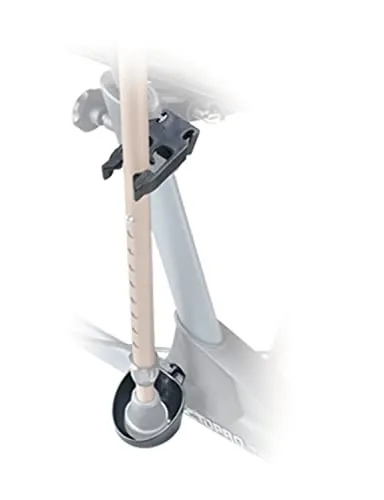 Stockhalter für Rollator Topro Troja Classic & 2G - Schwarz - Praktischer Stockhalter für Topro Troja Rollatoren, einfach montierbar ohne Werkzeug, ideal für sicheren Transport von Gehhilfen.