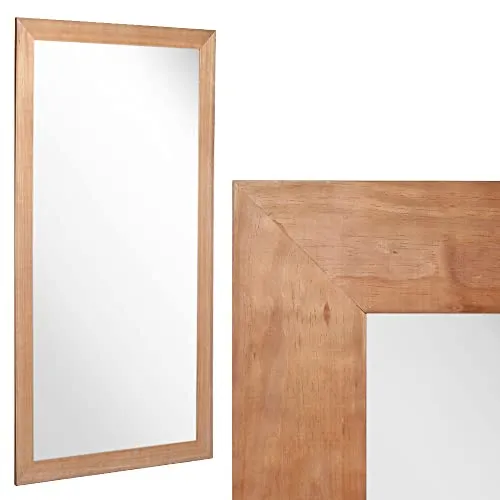 LEBENSwohnART Wandspiegel Natural 180x100cm - Dekorativer Ganzkörperspiegel aus Holz, ideal für jeden Raum. Mit flexibler Aufhängemöglichkeit und modernem Natural-Finish.