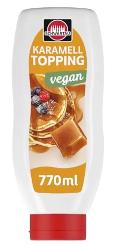 Schwartau Karamellsauce Vegan 770ml – Dessertsoße für Eis & Crêpes - Vielseitige vegane Karamellsauce für Desserts, ideal warm oder kalt. Praktische Squeeze-Flasche für einfache Dosierung – perfekt für Gastronomie und kreative Dessertpräsentationen.
