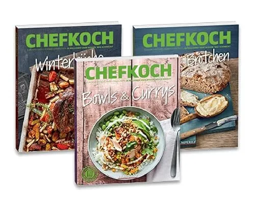 Chefkoch Bundle 1: limitiert auf 1000 Bundle aus 3 Büchern: Bowls & Currys, Brot & Brötchen, Winterküche