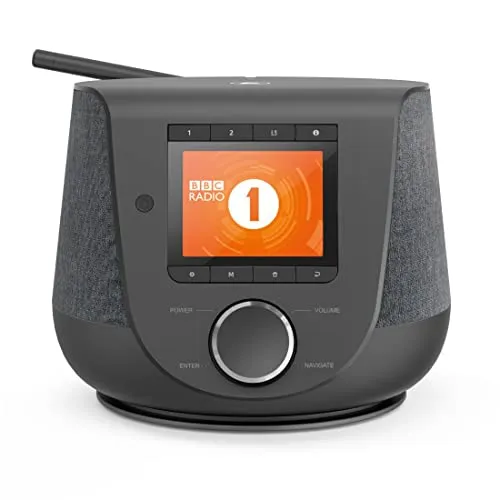 Hama Internetradio DIR3200SBT - WLAN DAB DAB+ FM, Bluetooth Spotify Streaming und Handy-Ladefunktion für stilvolles Hörerlebnis