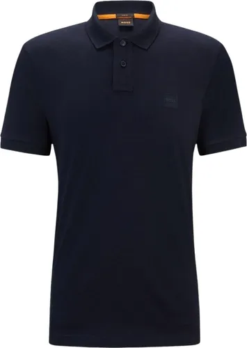 BOSS Pe_Interlock Poloshirt, Dark Blue404 M - Hochwertiges Poloshirt für Herren im Regular Fit mit kurzen Ärmeln, ideal für lässige Anlässe und komfortable Passform.
