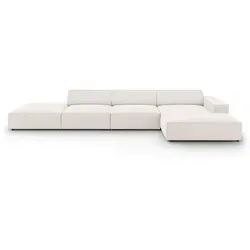 Micadoni Ecksofa, Beige, Textil, 5-Sitzer, L-Form, 341x166 cm, Hergestellt in Europa, Wohnzimmer, Sofas & Couches, Wohnlandschaften, Ecksofas