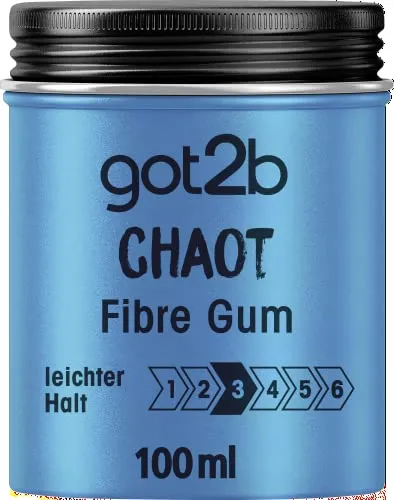 got2b Chaot Haarwachs Fibre Gum Halt 3 (100 ml) - Haarwachs für kreative Styles – Das got2b Chaot Fibre Gum sorgt für kontrollierte Chaos-Looks mit leichtem, flexiblen Halt. Ideal für individuelles Haarstyling, einfach anzuwenden auf trockenem oder feuchtem Haar.
