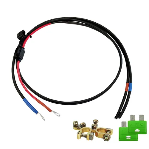 Kabel 1,5m 6mm² Batteriekabel mit 30A Sicherung M8 Kabelschuh Batteriepolklemmen