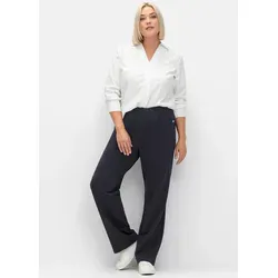 Jerseyhose SHEEGO, Damen, Gr. 58, Normalgrößen, blau (tiefblau), 60% Viskose, 35% Polyamid, 5% Elasthan, unifarben, Hosen
