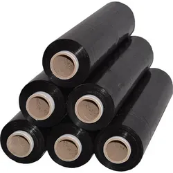 Rollen Beste-Folie Stretchfolie 23μm 500mm - Schwarz - Hochwertige beidseitig haftende Stretchfolie für sicheres Einwickeln von Paletten und Gütern. Mit 180% Dehnbarkeit bietet sie optimalen Halt und schützt vor äußeren Einflüssen.