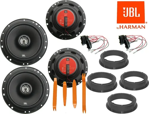 JBL Lautsprecher Set für Skoda Roomster Bj 06-15 - KFZ-Lautsprecherboxen, leistungsstarke JBL Stage 1 Lautsprecher für hervorragenden Klang im Fahrzeug, inklusive Montagewerkzeug und Adapter.