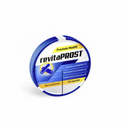 RevitaPROST - Unterstützung bei Prostatabeschwerden - Innovatives Nahrungsergänzungsmittel zur Linderung von Prostatabeschwerden, unterstützt durch natürliche Inhaltsstoffe wie Kürbiskern- und Sägepalmenextrakt.
