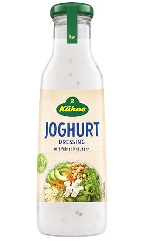 Kühne Dressing Joghurt, 500ml - Feines Joghurt-Dressing mit Kräutern, ideal für frische Salate. Ohne Konservierungsstoffe und Geschmacksverstärker – für ein unverfälschtes Geschmackserlebnis.