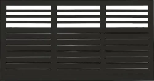 Plus Zaun Decora 180 x 95 cm RAL 9005 Schwarz - Gartenzäune mit modernem Design, langlebig und witterungsbeständig für eine stilvolle Einfriedung Ihres Gartens.