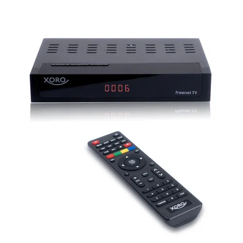 Xoro HRT 8770 TWIN DVB-T2 C - TWIN Tuner Kabel-Receiver, 1 HDMI-Ausgang, energiesparend mit Ausschalt-Timer