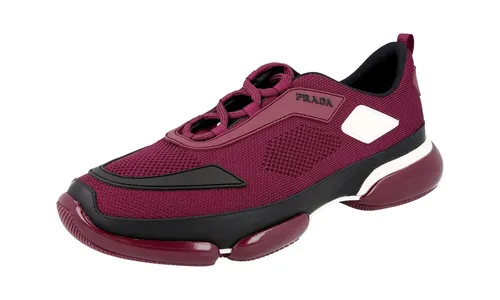 PRADA CLOUDBUST SNEAKER SCHUHE 2EG253 AMARENA BORDEAUX ROT SCHWARZ KNIT 8,5 42,5