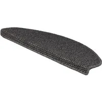 KARAT Stufenmatte Kalkutta Sisaloptik Anthrazit 23,5 x 65 cm Halbrund