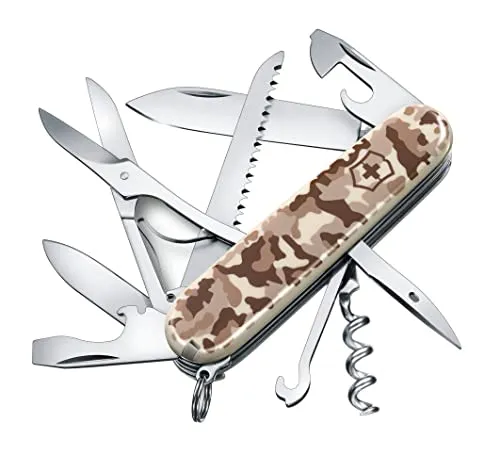 Victorinox Huntsman Taschenmesser - Swiss Army Knife mit 15 Funktionen - Taschenmesser mit 15 Funktionen, darunter Holzsäge und Schere. Ideal für Outdoor-Abenteuer und höchste Schweizer Qualität für vielseitige Anwendungen.