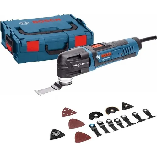 Bosch Multifunktionswerkzeug GOP 30-28 - 300W, 16-teiliges Zubehör-Set und Koffer, ideal zum Schneiden und Schleifen von Fliesen, Holz und mehr