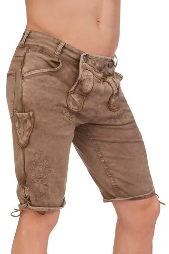 Hangowear Herren Shorts RALKO Hellbraun 50 - Traditionelle Trachtenjeans - Traditionelle Bekleidung, diese Trachtenjeans ist ideal für festliche Anlässe und bietet hohen Tragekomfort.