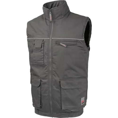 WÜRTH MODYF Winter Arbeitsweste Classic grau - Größe L - Funktionale Winter Arbeitsweste mit mehreren Taschen und retroreflektierender Paspelierung für optimale Sichtbarkeit bei der Arbeit. Ideal für kalte Tage.