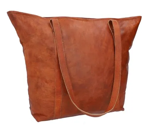 Gusti Shopper Leder - Simona Handtasche Damen im Vintage-Style - Stylische Echtleder Henkeltasche im angesagten College-Vintage-Style. Praktisch für den Alltag – ausreichend Platz für alles Wichtige. Ideal für modebewusste Frauen, die Wert auf Qualität und Design legen.