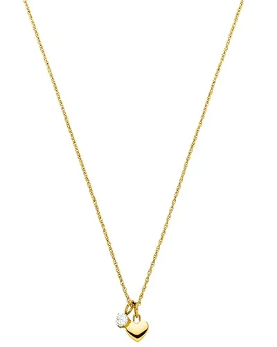 Purelei Kette mit Herz-Anhänger und Zirkonia - Modische Kette mit verstellbarer Länge und funkelndem Herz-Anhänger aus Edelstahl, perfekt als Geschenk für jeden Anlass.