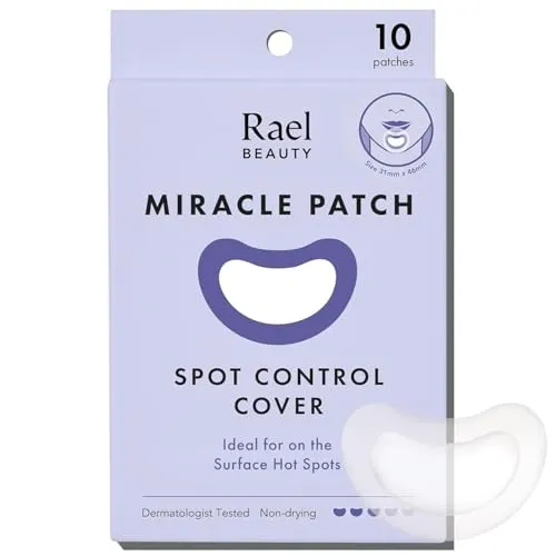 Rael Miracle Anti Pickel Patch Groß - Korean Skincare, Pimple Patches für das Gesicht, Nase, Kinn, Wangen, Hydrokolloid Akne Pflaster, Vegan, Tierversuchsfrei (10 Stück)