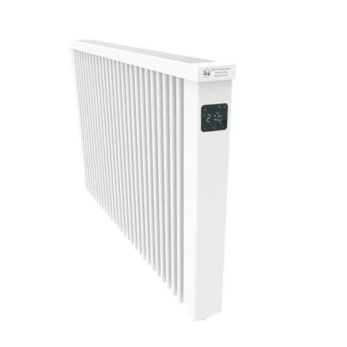 AeroFlow Elektroheizung MIDI 1950 mit FlexiSmart-Displayregler - Effiziente Elektroheizung mit 1950 Watt für Räume bis 35 m². Schnelle Aufheizphase und lange Wärmespeicherung dank Schamottspeicherkern. Ideal für verschiedene Wohnräume, einfache Montage und vielfältige Steuerungsmöglichkeiten.