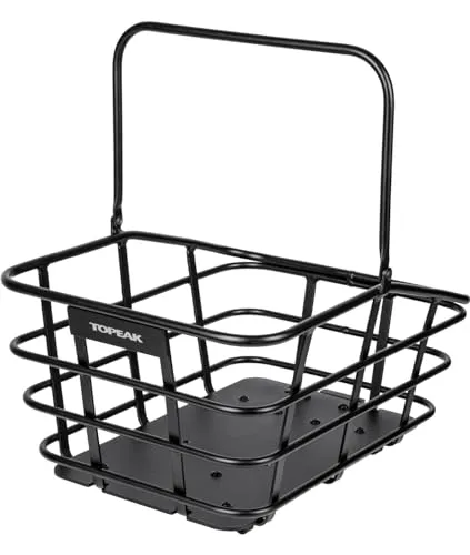 TOPEAK Fahrradkorb URBAN BASKET DX 22 Liter - Schwarz - Fahrradtaschen mit 22 Litern Stauraum, ideal für den täglichen Einkauf oder Ausflüge, passend für Gepäckträger vorne und hinten.