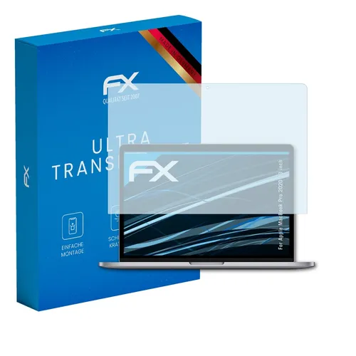 atFoliX 2x Schutzfolie für Apple MacBook Pro 2020 13 inch klar