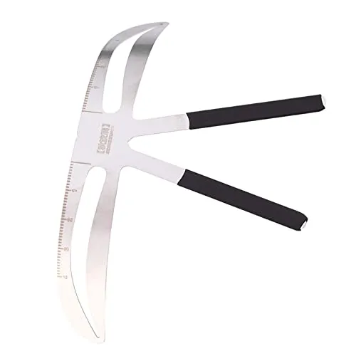 Augenbrauenvorlage, Drei Punkte Positionierung Augenbrauen Lineal, Praktische DIY Augenbrauenform Schablone mit Maßstab Auge Braue Messung Werkzeug Semi permanent Make up Zubehör(7#)