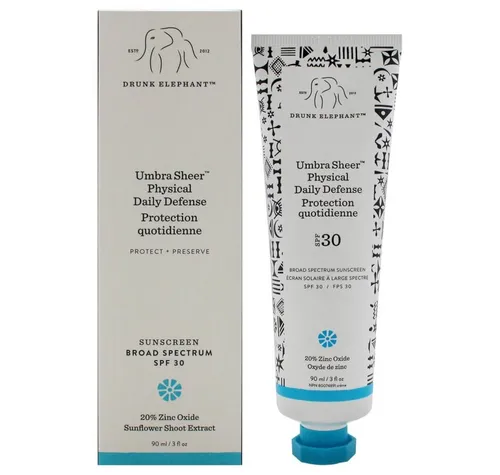Drunk Elephant Umbra Sheer Gesichts-Sonnenschutz SPF 30 – 90 ml - Hochwertiger Gesichts-Sonnenschutz mit SPF 30, ideal für den täglichen Gebrauch. Schützt die Haut und sorgt für ein angenehmes Hautgefühl.