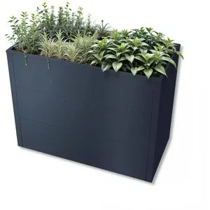 Metzler Hochbeet 39602, aus Stahl, 100 x 50 x 77 cm, 385 Liter, anthrazit