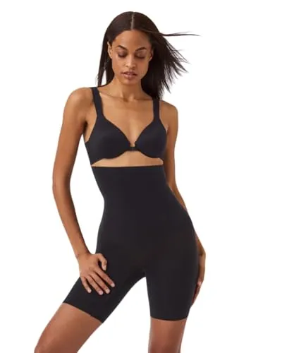 SPANX Shapewear für Damen Tummy Control High-Waisted Power Short (Regular und Übergröße), Very Black, 2X