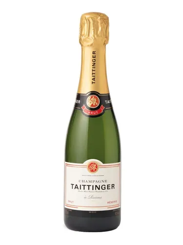 Champagne Taittinger Brut Réserve 0,375l - Eleganter Champagner mit feiner Perlage, ideal für besondere Anlässe. Er begeistert mit frischen Aromen von Mirabellen und Zitrusfrüchten.