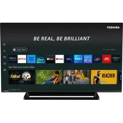 TOSHIBA 24WV3E63DA 26' LED TV Smart HD - WLAN, Bluetooth, Schwarz - Fernseher mit 26 Zoll (60 cm) Bildschirmdiagonale, HD-Ready Auflösung für brillante Bildqualität und Smart TV Funktionen inklusive Sprachsteuerung über Amazon Alexa.