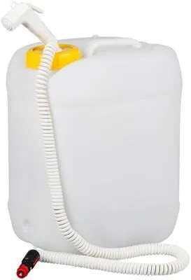 Comet 26298 Mobil-Dusche - Praktische Reisedusche für Camping und Freizeit, mit 12V Tauchpumpe für schnellen Wasserfluss und einfache Handhabung. Inkl. Weithalskanister und vielseitig einsetzbar.