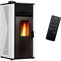 Anita Luft-Pelletofen 12 kW weiß von Sannover - Kaminofen mit 12 kW Heizleistung, ideal für effiziente Heizlösungen, umweltfreundlich und designorientiert. Perfekt für gemütliche Wärme in Ihrem Zuhause.