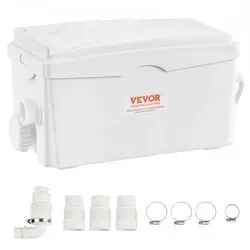 VEVOR Kleinhebeanlage Abwasserpumpe 350W mit 3 Wassereinlässen - Sonstige Hebeanlage mit 350 W Leistung, ideal für effiziente Abwasserentsorgung bis 7 m Förderhöhe und 6000 l/h Durchflussrate.