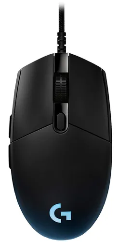 Logitech G PRO Gaming Mouse - 12000 DPI, Ergonomisch, USB - Computermäuse mit 12000 DPI Sensor, ergonomisches Design und 6 programmierbare Tasten für individuelle Gaming-Profile. Optimal für langanhaltenden Spielkomfort und Präzision.