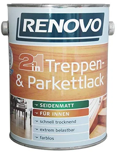 2,5 Liter RENOVO Treppen- und Parkettlack 2in1 seidenmatt lmf